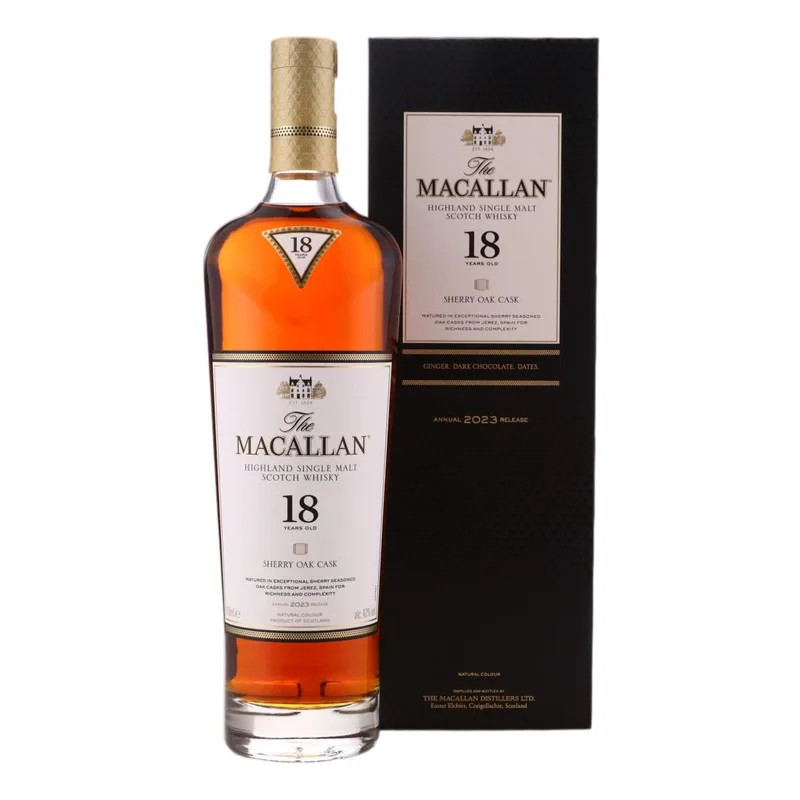 Macallan – 18 Year Old Sherry Oak Cask Annual 2023 Release (70cl, 43.00%)