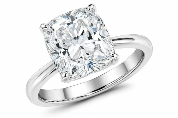 Engagement ring - 14 kt. White gold - 3.02ct. tw. Diamond (Lab-grown) - 3.02Cts Engagement Ring