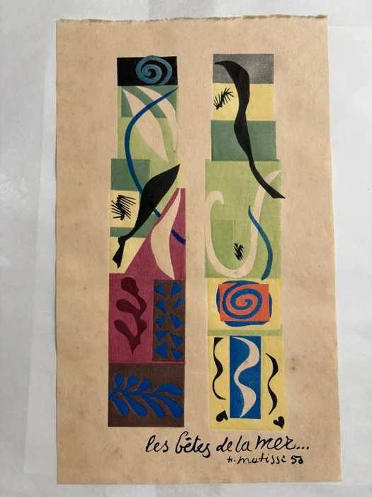 Henri Matisse (1869-1954) - Les bêtes de la mer– Otsuka Kogesha Japanese Woodblock Print
