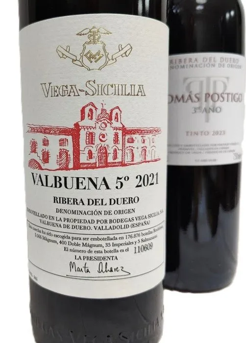 2021 Vega Sicilia, Valbuena 5º Año & 2023 Tomás Postigo 3 Año - Ribera del Duero Reserva - 2 Bottles (0.75L)