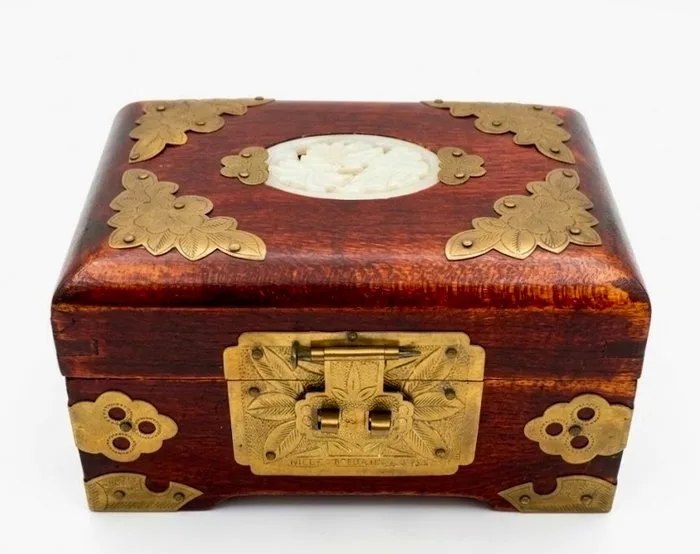 Vintage - Jewellery box - Kingwood - Mid-20th Century Storage Compartment