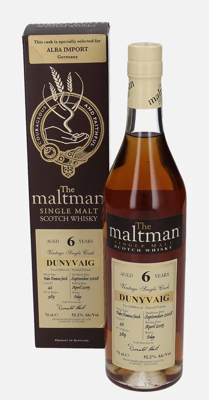 Dunyvaig – 2008 6 Year Old Meadowside Blending Co. The maltman (70cl, 52.2%)