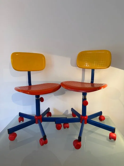 IKEA - Marianne Hagberg, Knut Hesterberg - Children's chair (2) - Frippe - Plastic, Steel - Pair of Children’s Chairs