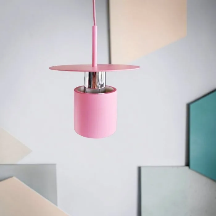 Frandsen - Jørgen Klinkby - Hanging lamp - KOLORIT Ø20 Pendant - Bubblegum - Walnut