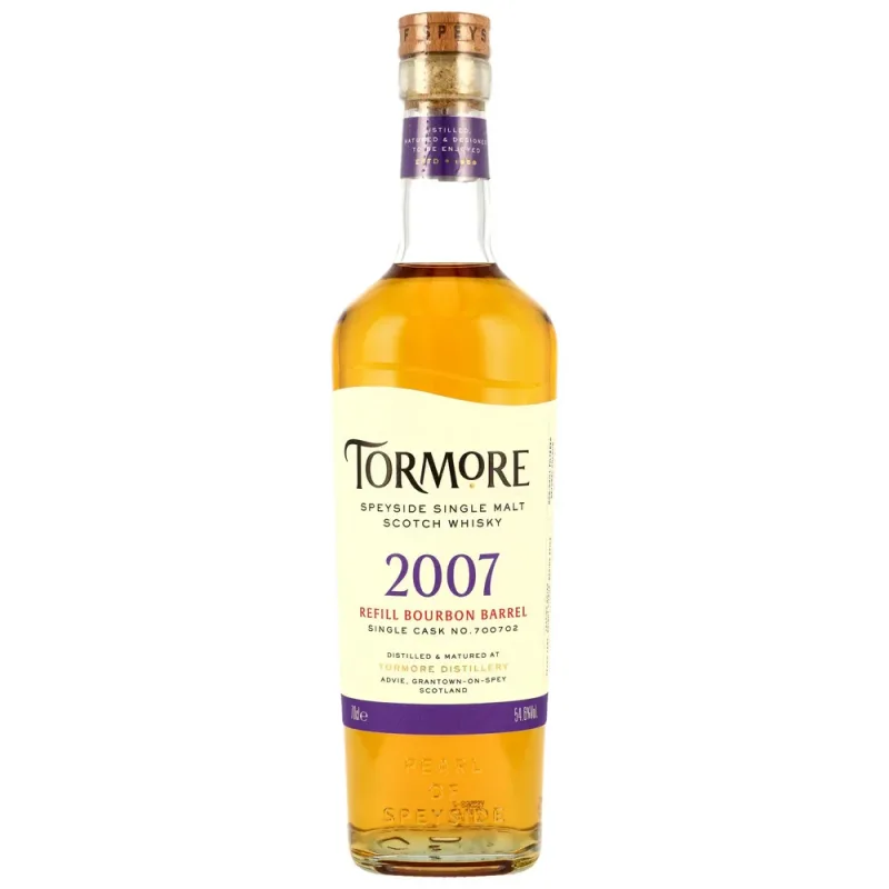 Tormore – 18 Year Old 2007/2026 Refill Bourbon Barrel (70cl, 54.6%)