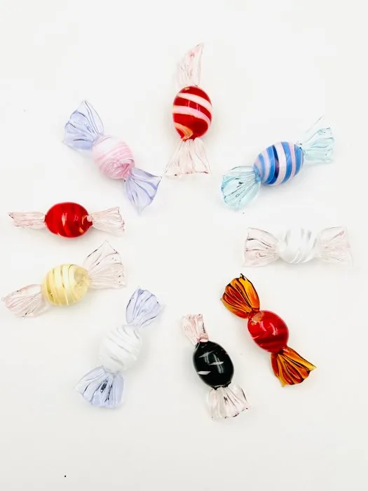 Handmade Murano glass - Sculpture, Set 9 caramelle dolci - 6 cm - Murano glass - 2026