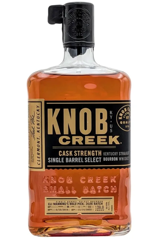 Knob Creek – Eli Manning's Bold Pick 2026 Batch 9 Year Single Barrel Select Kentucky Straight Bourbon Whiskey