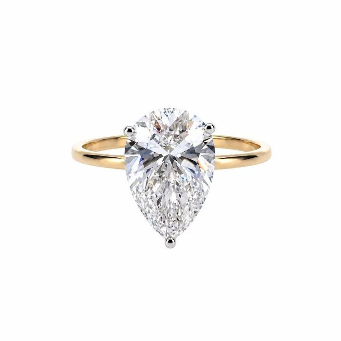Ring - 14 kt. Yellow gold - 3.06ct. tw. Diamond (Lab-grown)