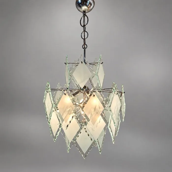 Zeroquattro - Chandelier - Steel, Crystal