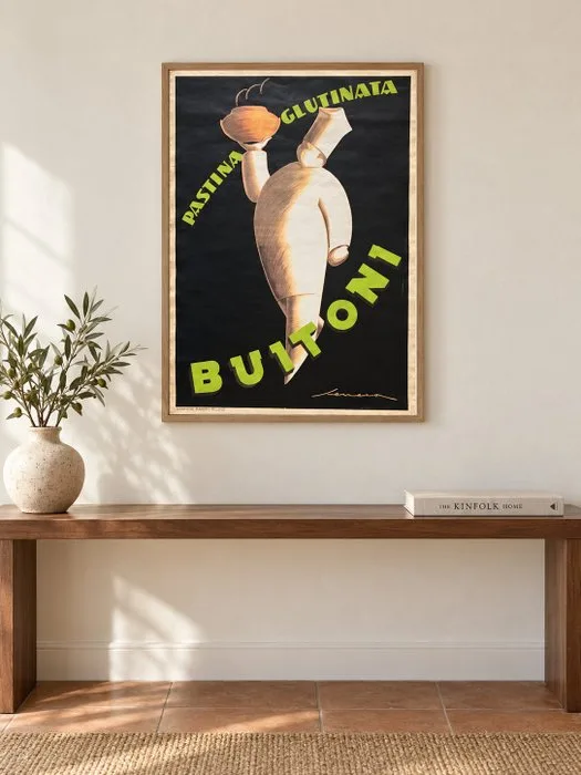 Seneca - Manifesto vintage Buitoni pastina glutinata pubblicità italiana - 1970s