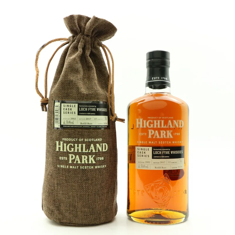 Highland Park – 2002 15 Year Old Single Cask #3374 For Loch Fyne Whiskies (70cl, 58.4%)