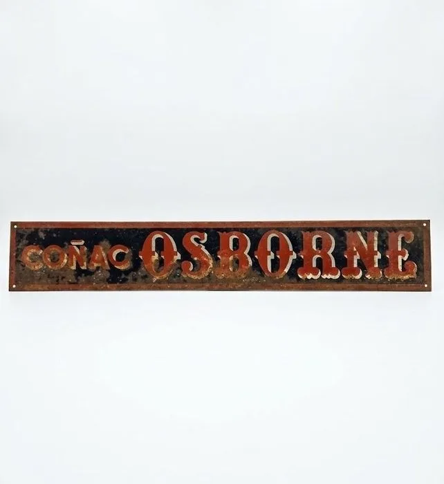 Enamel sign - Poster, lithographed plate, Osborne cognac