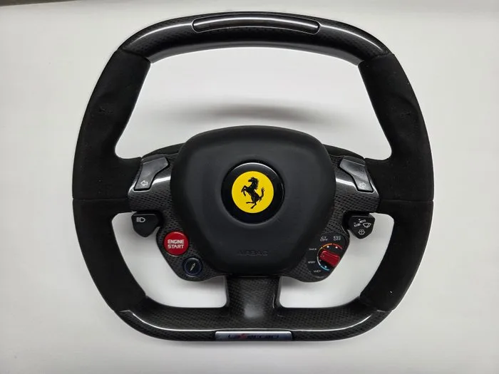Car part (1) - Ferrari - Ferrari LaFerrari 86324300 Steering Wheel Volante Black Alcantara Gloss Carbon - After 2000