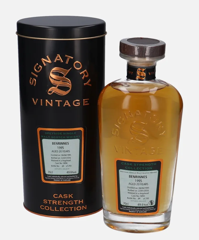 Benrinnes – 1995 20 Year Old Signatory Vintage Scotch Whisky Co. Cask Strength Collection
