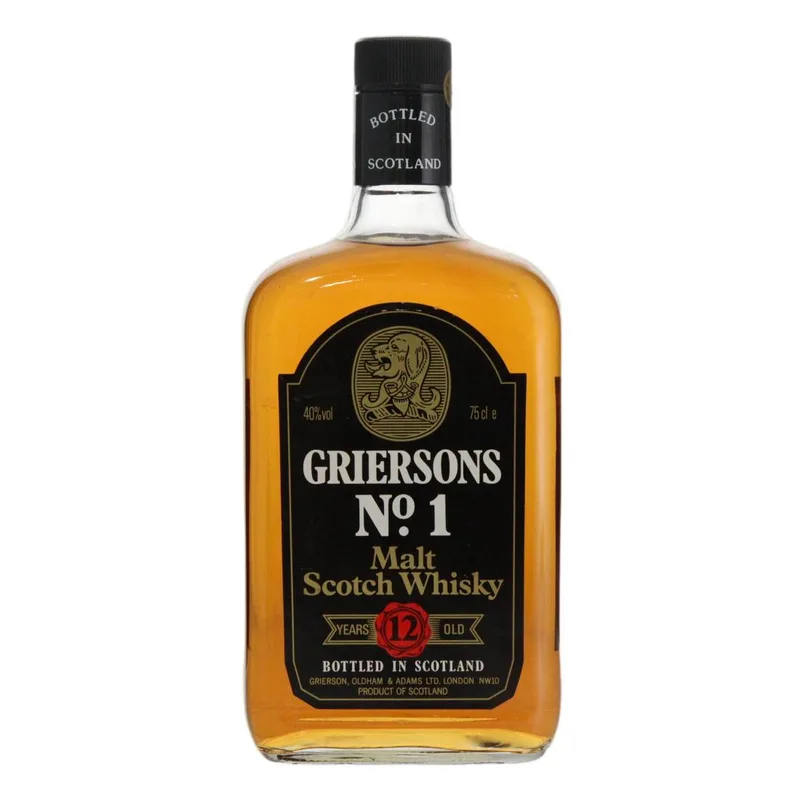 Griersons No.1 12 Year Old Malt Scotch Whisky 1980s (75cl, 40.00%)