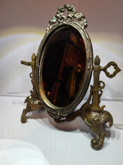 Table mirror - cast metal