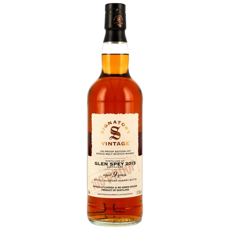 Glen Spey – 9 Year Old 2015/2025 Signatory Vintage 100 Proof Edition #37