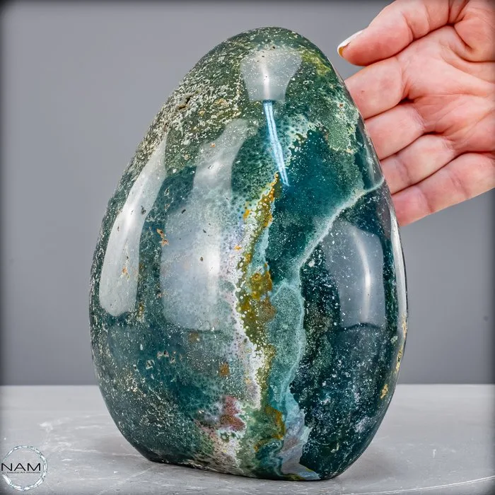 Natural, rare Ocean Jasper freeform – multilayered color play and extraordinary depth structure- 2881.65 g