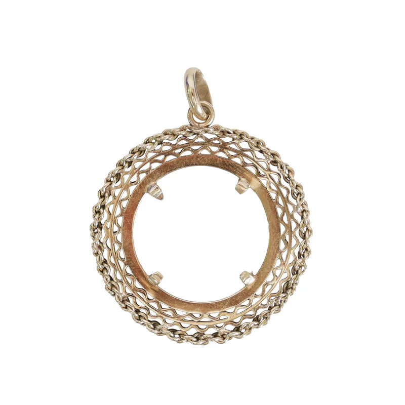 A 10 Carat Gold Coin Mount