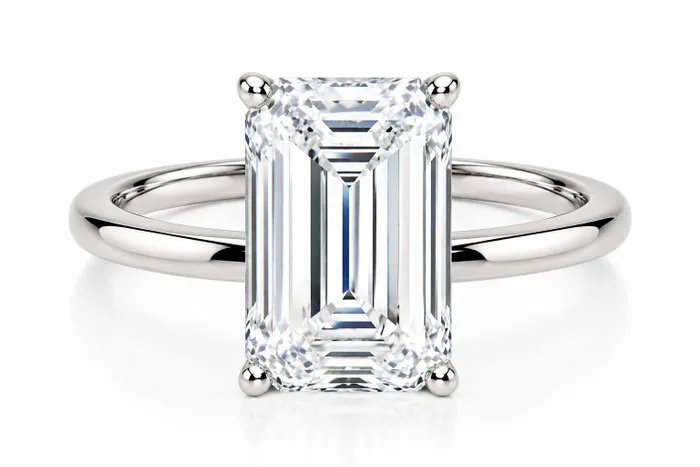 Engagement ring - 14 kt. White gold - 5.01ct. tw. Diamond (Lab-grown) - 5.01Cts Engagement Ring