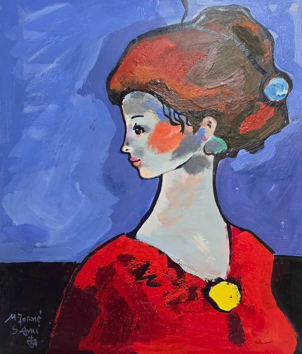 Miquel Torner de Semir (1938) - Perfil sobre azul