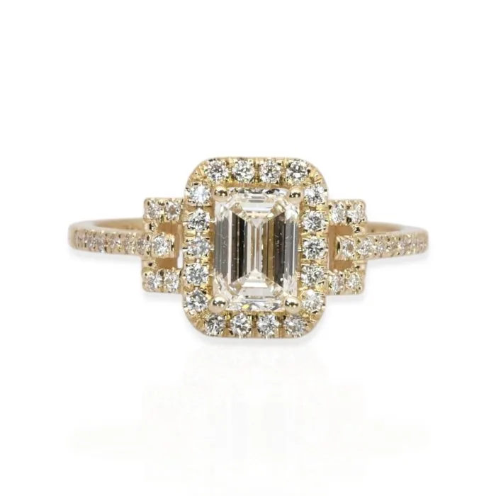 Ring - 18 kt. Yellow gold - 1.16ct. tw. Diamond (Natural) - Diamond - IGI Certified Ring