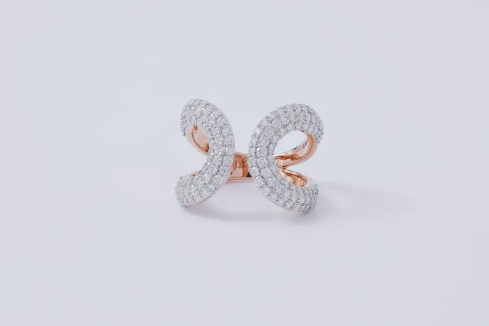 Ring - 18 kt. Rose gold - 1.35ct. tw. Diamond (Natural)
