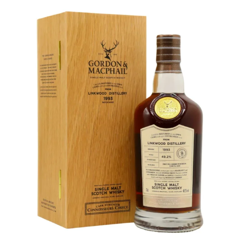 Linkwood – 30 Year Old 1993 Gordon & MacPhail Connoisseurs Choice Single 1st Fill Sherry Puncheon #6184 Speyside Single Malt Scotch Whisky (2024) (70cl, 49.2%)