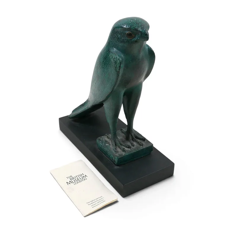 A Bronze Effect Resin Model of Horus, Egyptian Falcon