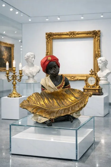 Gremo - Statue, UNIEKE SCHAAL in de vorm van een PALMBLAD - 15 cm - High-quality resin