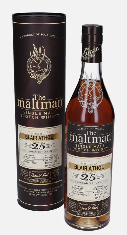 Blair Athol – 1991 25 Year Old Meadowside Blending Co. The maltman