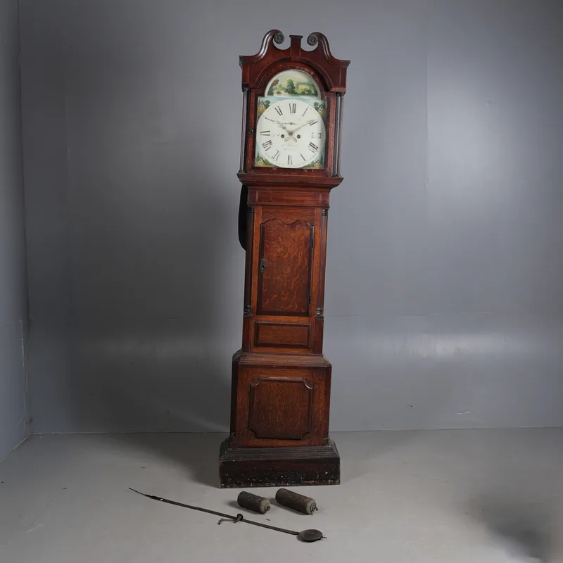 A George III Oak Longcase Clock, Alldrill? of Burton