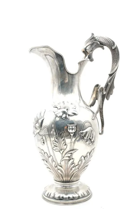 Pitcher 47.5cm - Jug -.833 silver - Art Nouveau / Jugendstil