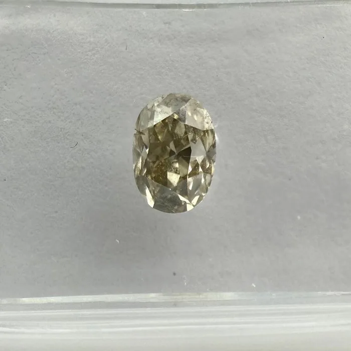 1 pcs Diamond (Natural coloured) - 0.73 ct - Oval - Fancy Brownish, Greenish Yellow - SI1 - International Gemological Institute (IGI)