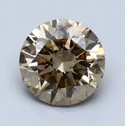 1 pcs Diamond (Natural coloured) - 0.56 ct - Round - Fancy light Brownish Yellow - SI1 - International Gemological Institute (IGI)