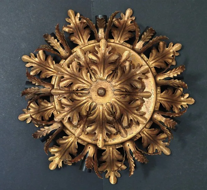 Banci Firenze - Ceiling lamp - Ceiling lamp or wall lamp, gilded - gold-plated metal - Florentine ceiling light