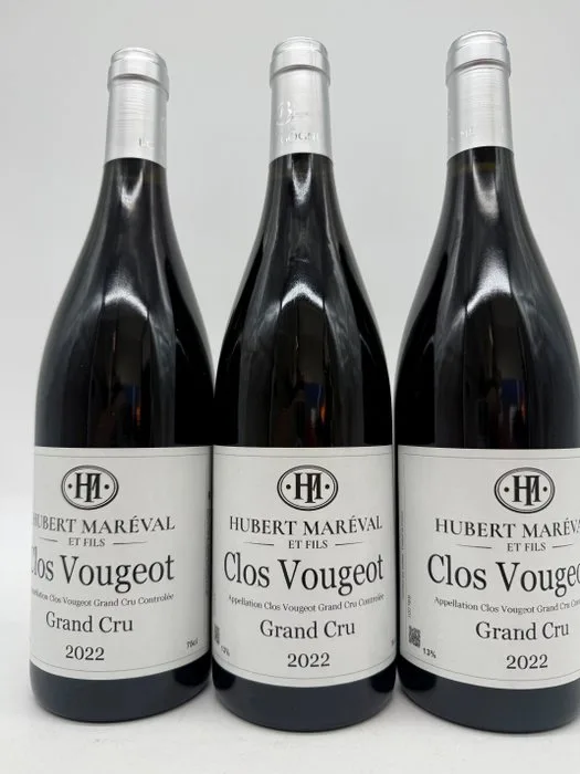 2022 Hubert Maréval et Fils, Clos Vougeot - Clos Vougeot, Burgundy Grand Cru - 3 Bottle (0.75L)