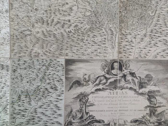 France - Germany; St. Julien - St. Julien – Atlas topographique et militaire – Paris 1758 – 18 großformatige Karten- und - 1751-1760