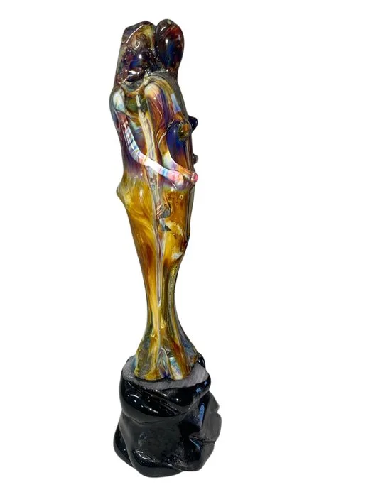 Sculpture, Lovers - 26 cm - Glass