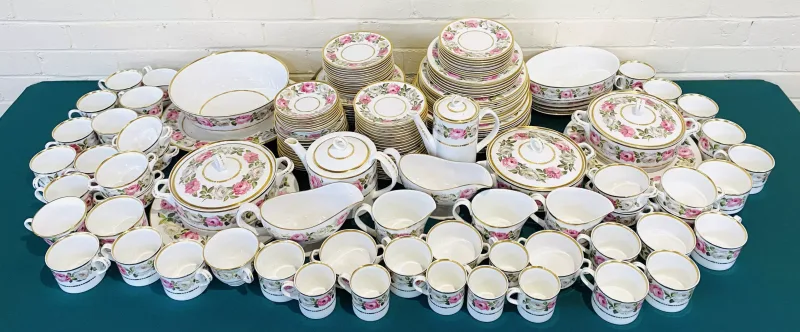 A Royal Worcester 'Royal Garden' pattern part dinner and tea service