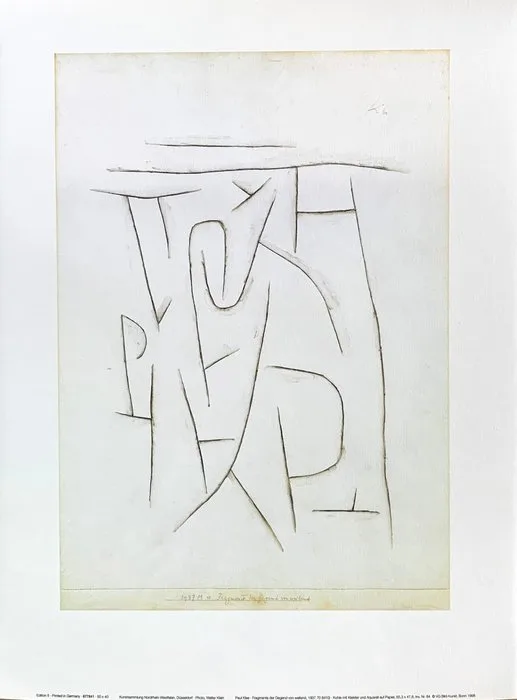 Paul Klee (after) - Fragments of the Weiland area, 1937 - Artprint on watercolor Paper - 50x40cm