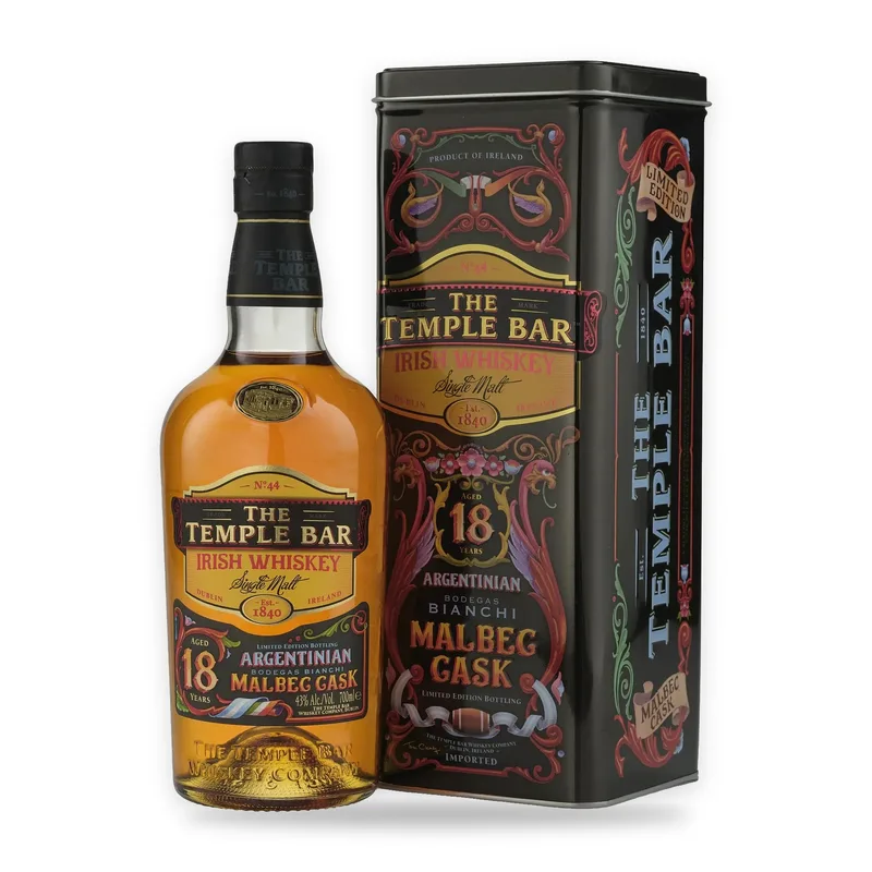 The Temple Bar 18 Year Old Single Malt, Malbec Edition (70cl, 43%)