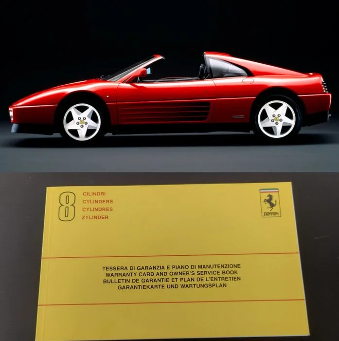 Ferrari 8 Cylinder blank Warranty Card - Ferrari - Extremely Rare (new old stock) 348, F355, Mondial 3.2 & T