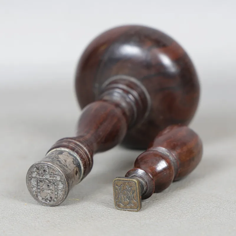 A Lignum Vitae Seal Together with Another (2)