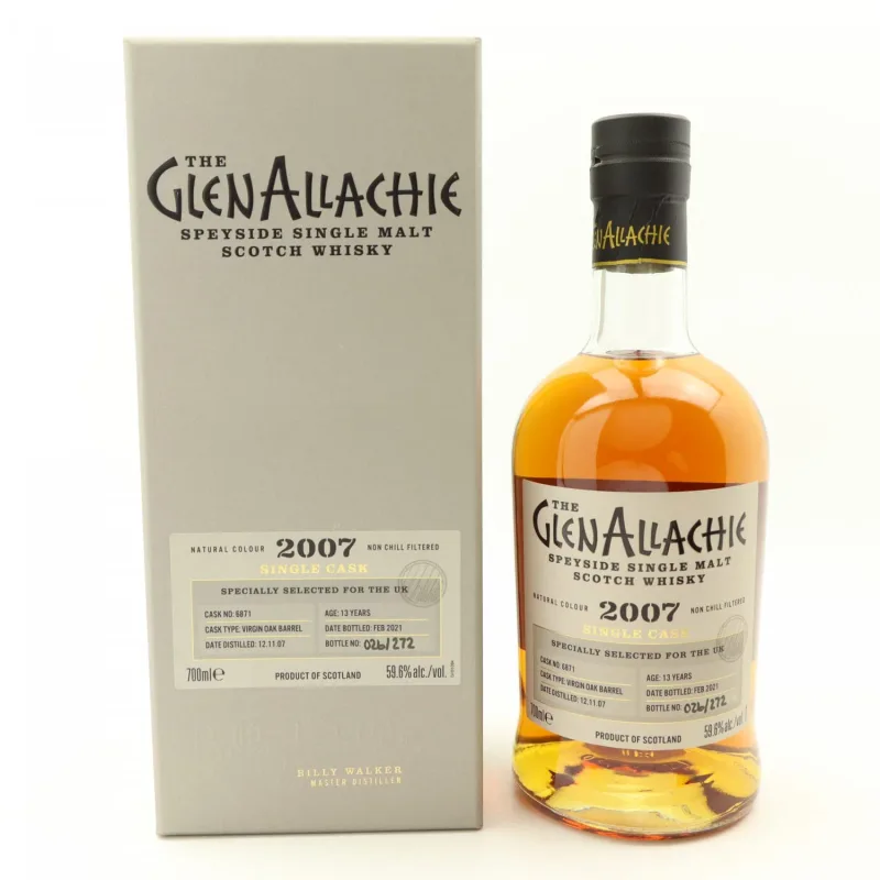 GlenAllachie – 13 Year Old Single Cask 2007 Cask #6871 UK Exclusive (70cl, 59.6%)