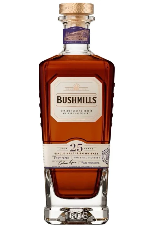 Bushmills 25 Year Old Single Malt Irish Whiskey Ruby Port Cask Finish