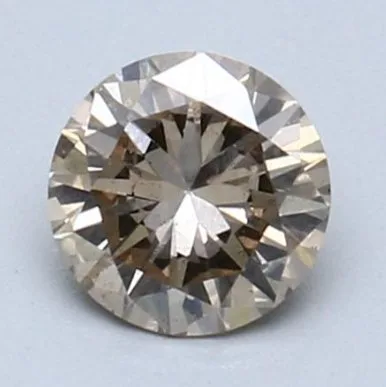 1 pcs Diamond (Natural coloured) - 0.50 ct - Round - Fancy light Brown - SI1 - International Gemological Institute (IGI)
