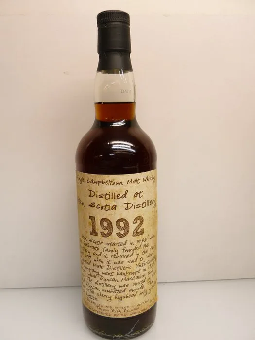 Glen Scotia 1992 20 years old Thosop - One of 162 - b. 2012 - 70cl