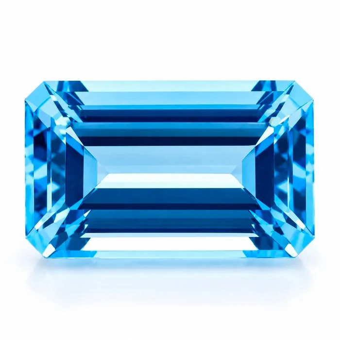 1 pcs Blue Topaz - 48.84 ct - International Colored Gemstone Association (ICA GemLab) - Precision Cut Rich Color
