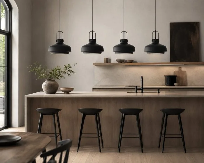 &Tradition - Peter Bundgaard Rützou og Signe Bindslev Henriksen - Pendant ceiling lamp (4) - Copenhagen SC7 Ø35 - Black - Metal - 4 Items